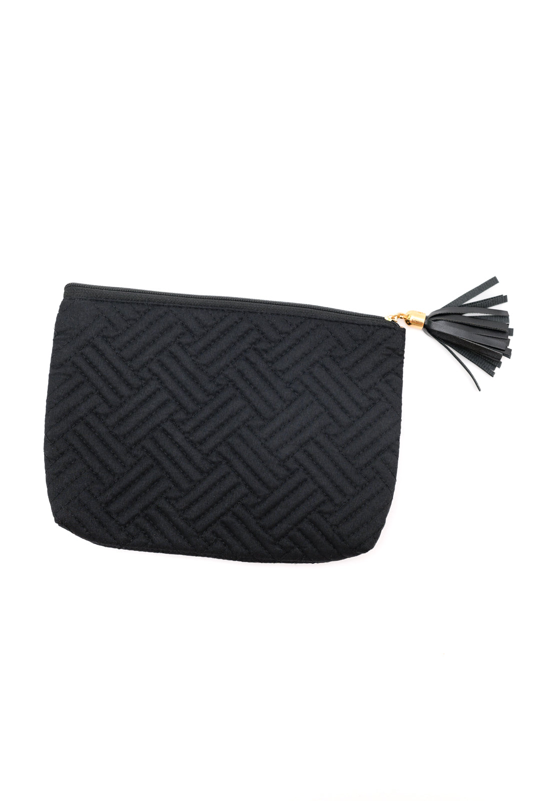 Quilted Travel Zip Pouch in Black – MyTrendyTees