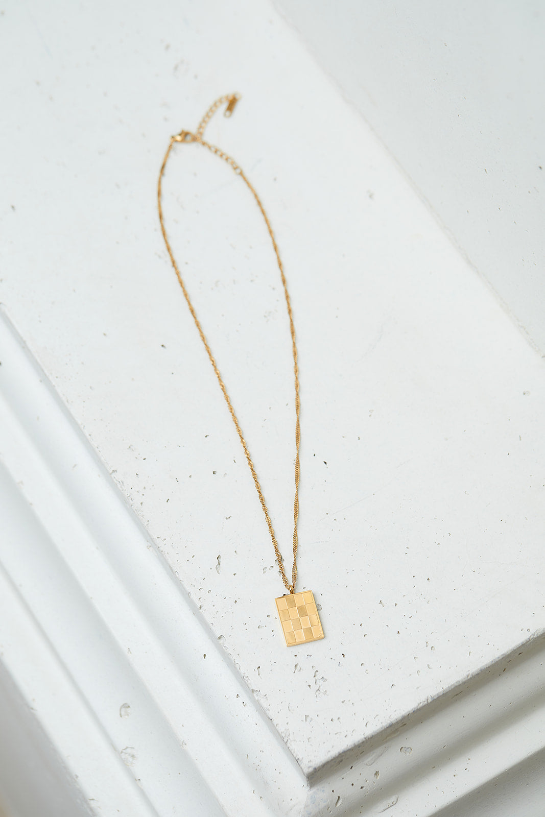 Checkered Pendant Necklace | Pendant Necklace | MyTrendyTees